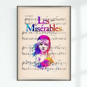 Les Misérables Musical Home Poster High School Musical Art Print Instant Digital Download