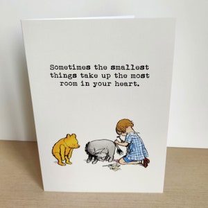 Winnie de Poeh-kaarten met quotes Soms nemen de kleinste dingen het meeste in beslag... Winnie de Poeh-kaarten Blanco briefje 2KOPEN + 1GRATIS