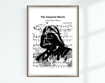 Star Wars Musical Poster Darth Vader the Imperial March Music