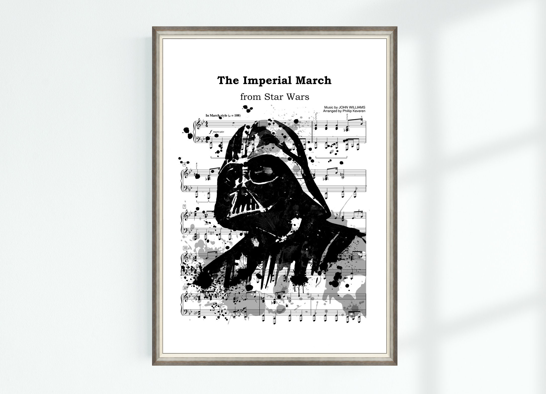 Star Wars Musical Poster Darth Vader the Imperial March Music