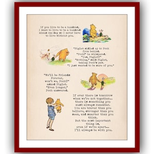 4 Quote Wedding Gift Congratulation Quote Winnie the Pooh Poster Nursery Printable Instant Digital Download