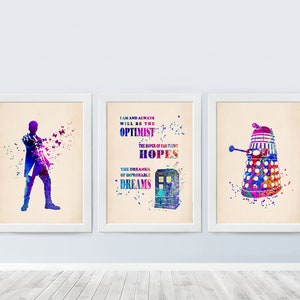 Set of 3 Doctor Who Quote Poster Tardis Dalek I Am and Always Will Be ...