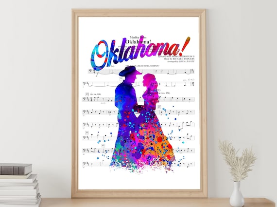 Oklahoma Musical Original Poster High School Art Print Nursery