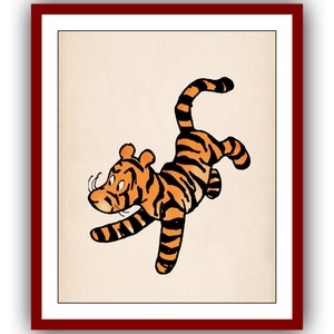 Tigger Poster Winnie the Pooh Poster Color Vintage Classic Poster Nursery Printable Instant Digital Download