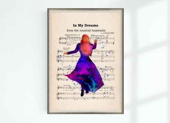 Anastasia Poster in My Dreams Music Sheet High School Musical Art