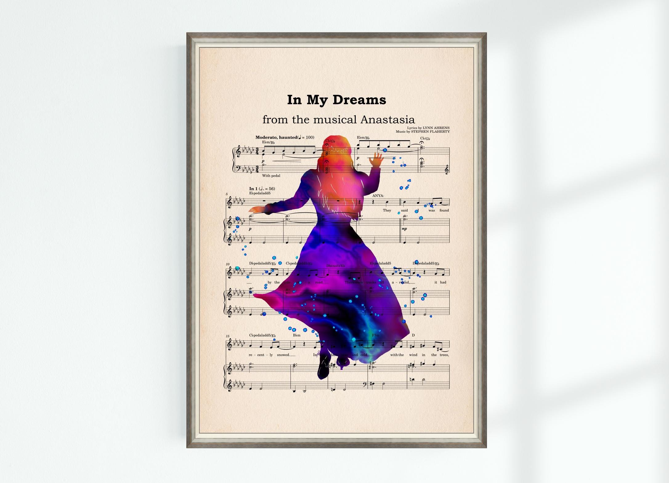 Anastasia Poster in My Dreams Music Sheet High School Musical Art