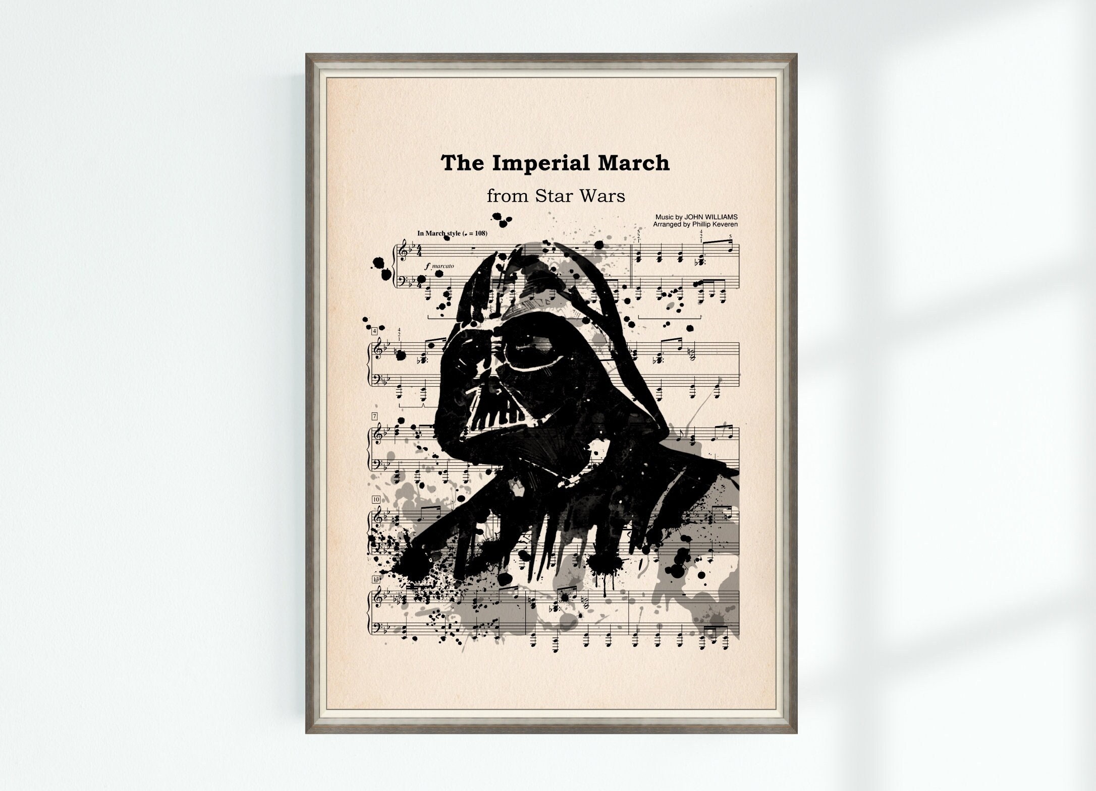 Star Wars Musical Poster Darth Vader the Imperial March Music