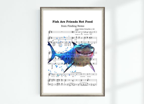 ファインディング・ニモ ポスター ブルースプリント 魚は友達、食べ物