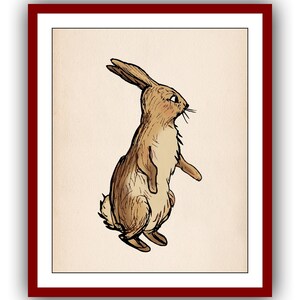 Rabbit Poster Winnie the Pooh Poster Color Vintage Classic Poster Nursery Printable Instant Digital Download