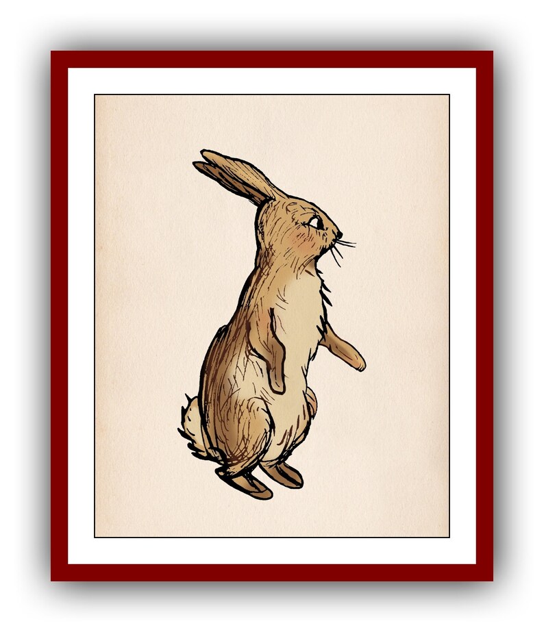 Rabbit Poster Winnie the Pooh Poster Color Vintage Classic Poster ...