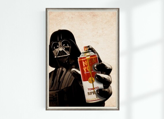 Star Wars Darth Vader With Tomato Spray Poster Cool Gift Nursery Printable  Wall Art Decor Instant Download
