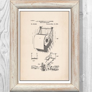 Toilette Papier Halter Patent Wasser Schrank Patent Badezimmer Poster Vintage Home Wall Decor Instant Digital Download