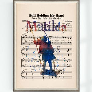 Matilda Musical Poster Still Holding My Hand Musical Sheet High School Musical Home Decor Art Print Instant Digital Download
