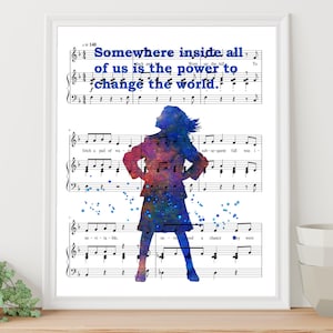 Matilda cita musical casa cartel escuela secundaria arte musical impresión vivero descarga digital instantánea