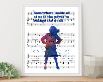 Matilda Quote Musical Home Poster High School Musical Art  Print Nursery Instant Digital Download