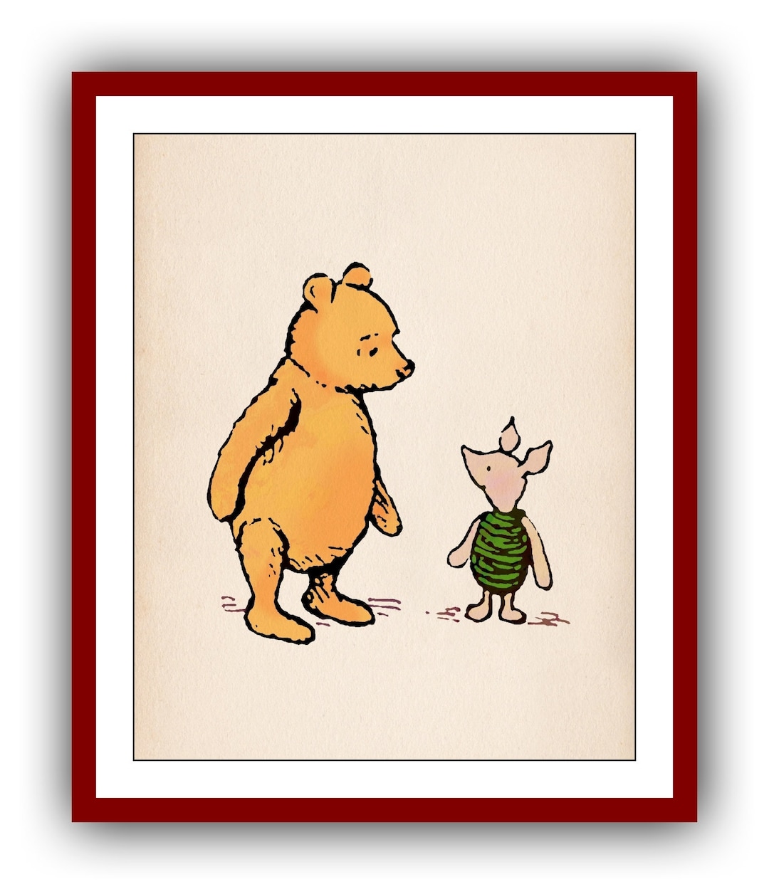 くまのプーさんとピグレット くまのプーさんのポスター カラー