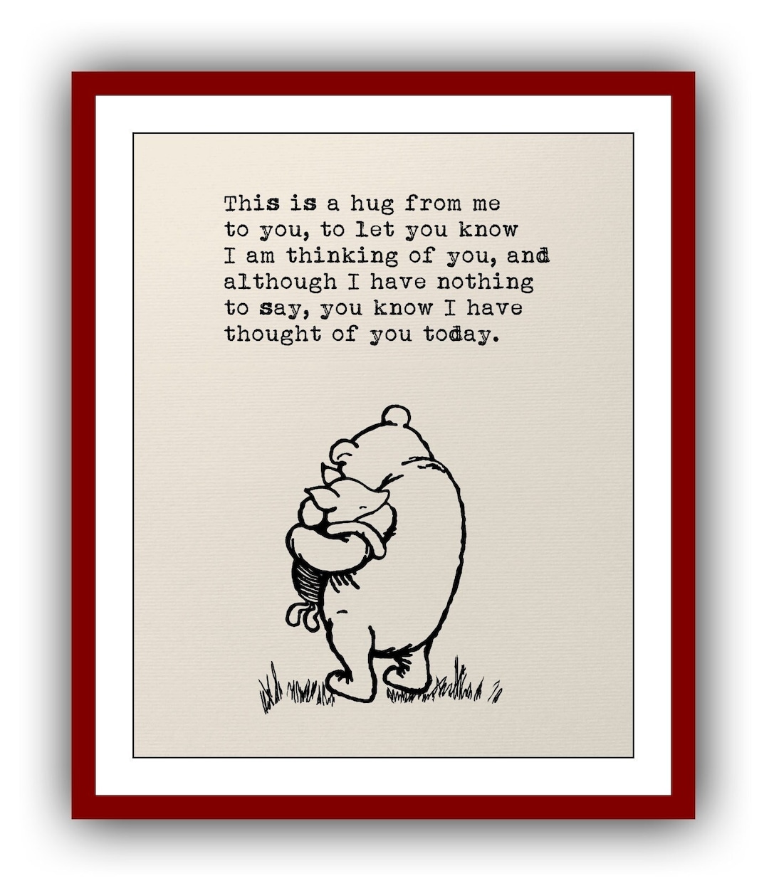 This is a Hug From Me to You, to Let You Know I Am Thinking of You, and ...