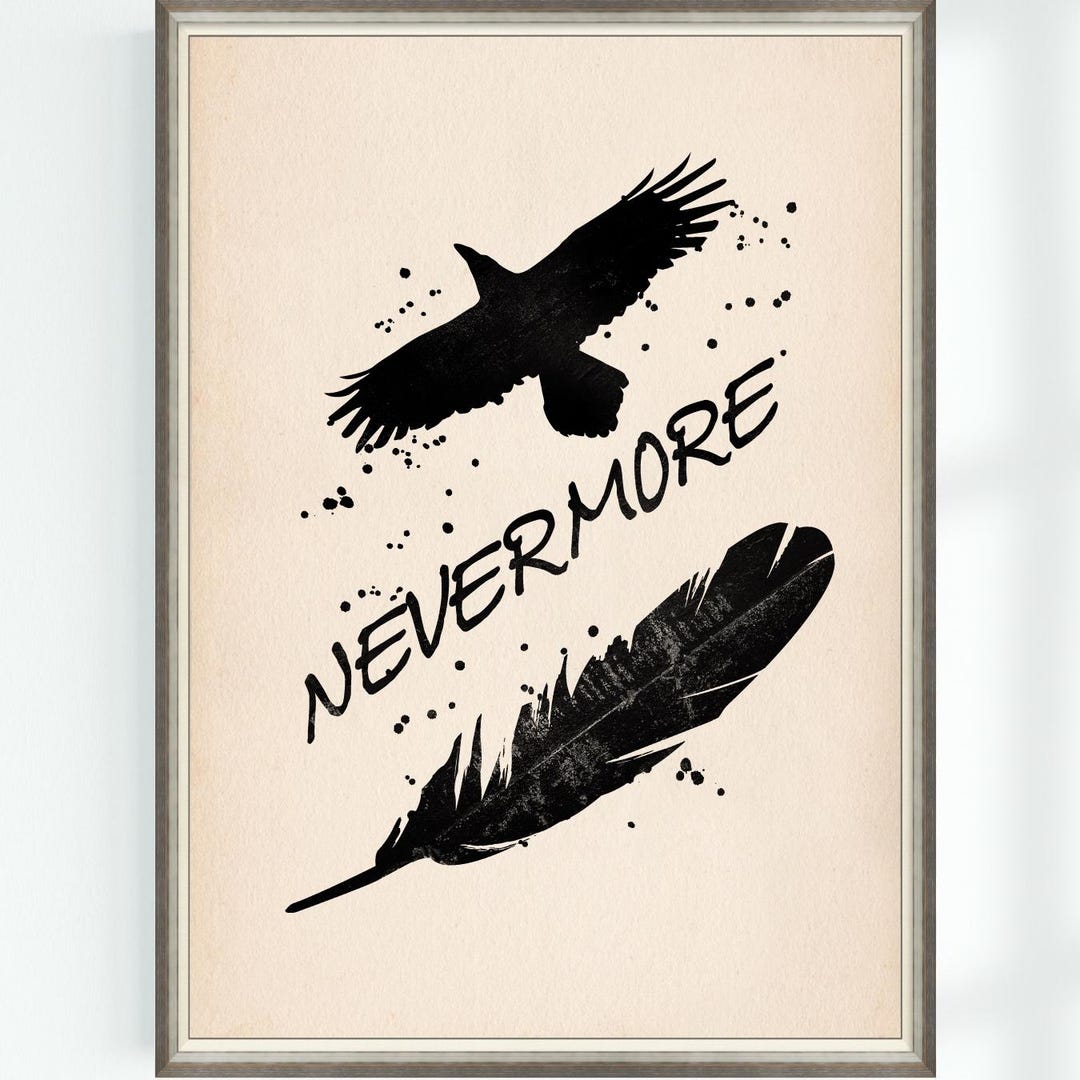 Edgar Allan Poe Poster the Raven Poem Nevermore Edgar Allan Poe ...