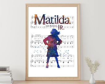 Matilda Musical Poster High School Musical Home Decor Art Print Nursery Instant Digital Download