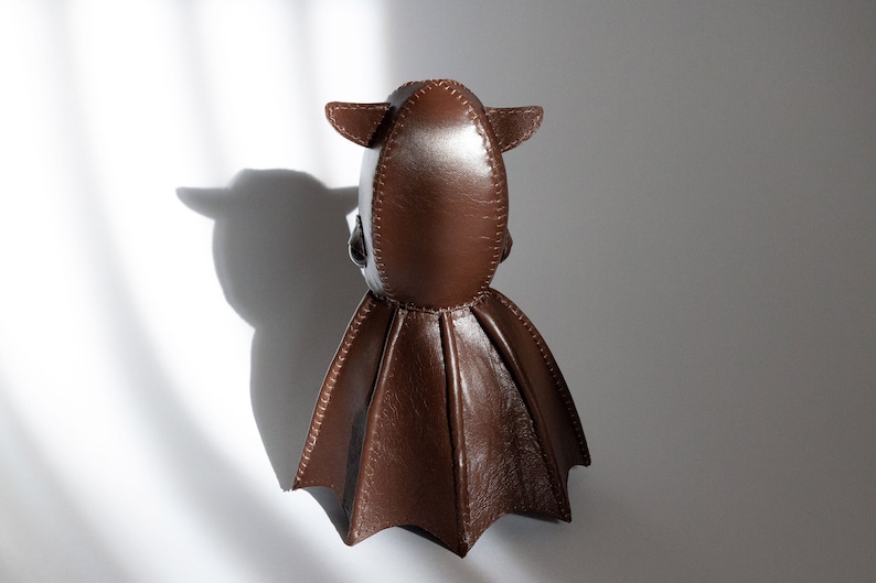 Leather Handmade Vampire Squid, Genuine Leather Vampire Art, Vampire Decor, Home Decoration, Playroom Decor, Kids Room Decor, stuffed animal image 8