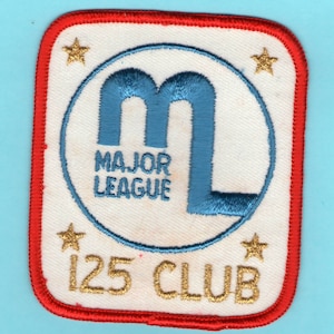 Major League Baseball 125 Club MLB Baseball  Old School Patch - Vintage