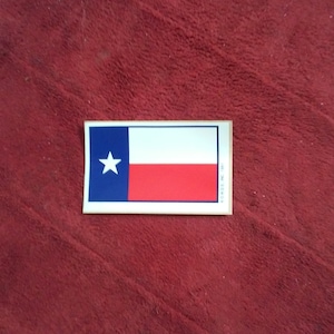 State of Texas Flag Emblem Decal Bumper Sticker - Retro 1980's Vintage