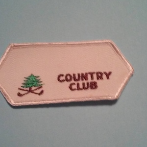 Country Club Golf Jacket Patch Old School Patch - Vintage