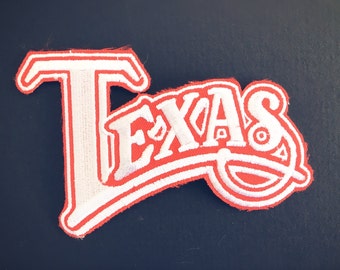 Texas Red/Orange Silver Texas Patch - Vintage New from old stock