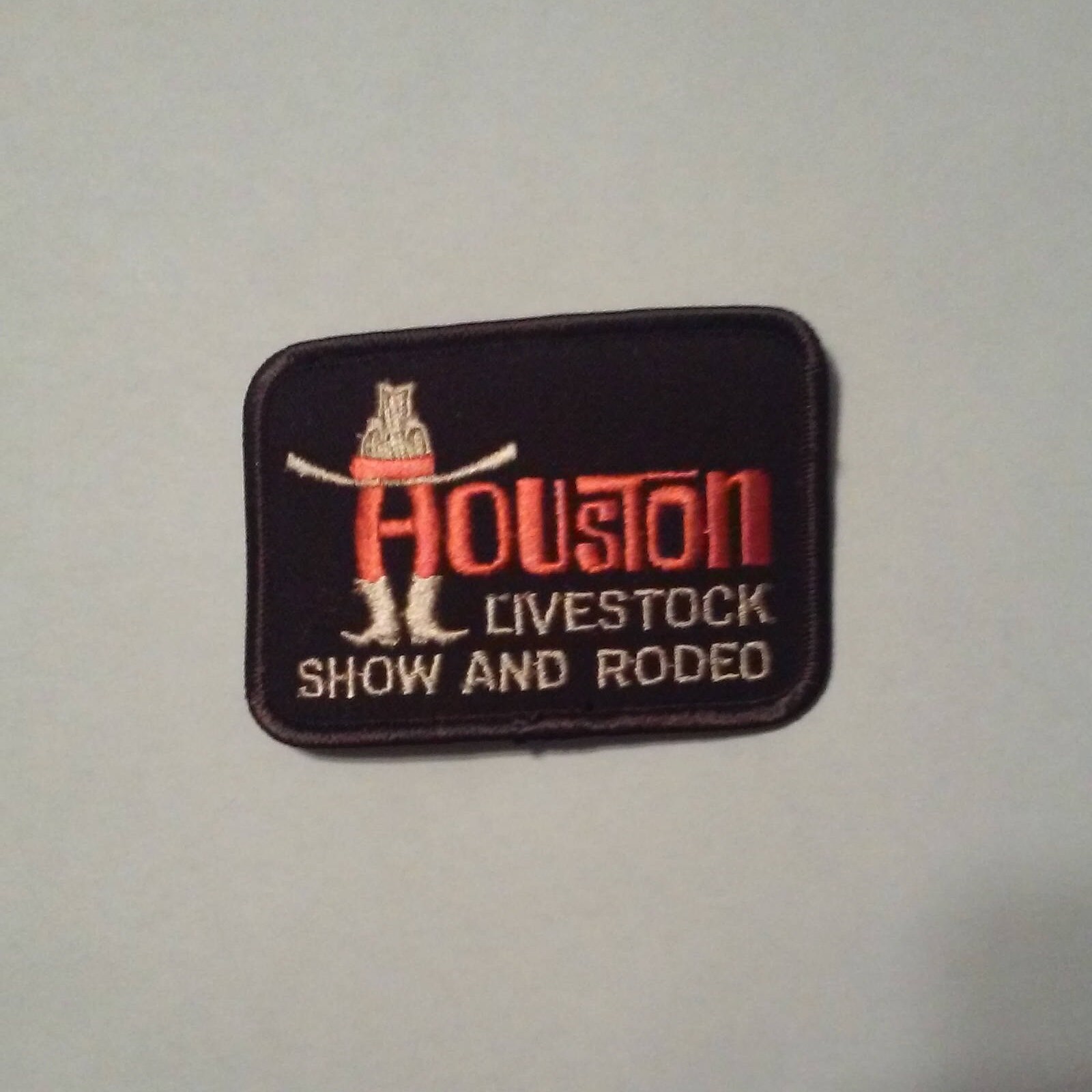 RODEO 2000 HOUSTON LIVESTOCK SHOW AND RODEO CLOTH IRON-ON PATCH 4X2.5" 