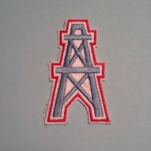 HOUSTON OILERS (est. 1960) Embroidered 4.25" x 4.5" Vintage NFL Crest  Logo Patch