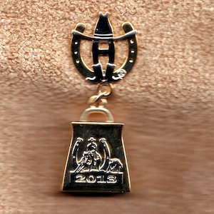 Houston Rodeo HLSR 2013 Annual Bell Lapel Hat Pin Houston Livestock Show and Rodeo