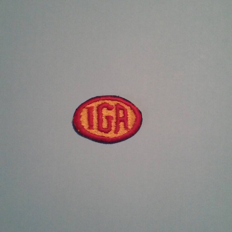 Vintage IGA Grocery Store Supermarket Logo Embroidered Old School Small Patch