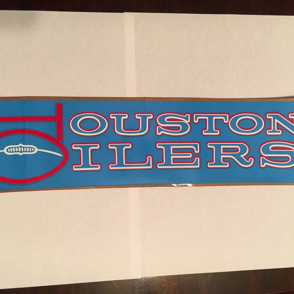 Houston Oilers, NFL Football  Luv Ya Blue Texas X- Large Bumper Sticker  - Retro 1980's Vintage