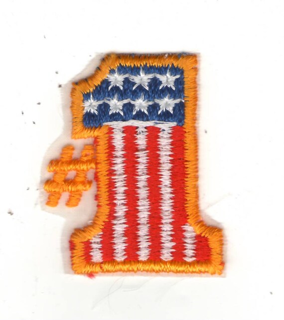Number "1" USA #1 United States Red White Blue Sm… - image 1