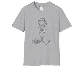 Funny NASA Alien UFO Sperm Unisex Softstyle T-Shirt, Space Lover Tee, Humorous Tee, Sci-Fi Shirt, Alien Lover Gift, UFO Shirt