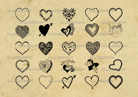 Digital Svg Png Jpg Heart Clipart St Valentine S Day Etsy