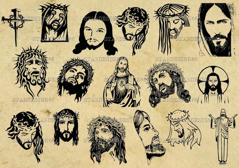 Digital SVG PNG JPG Jesus, jesus christ, christian, cross of nails, silhouette, vector, clipart, instant download 