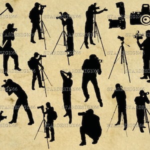 SVG digitale, PNG, JPG, fotografi e attrezzature, vettoriale, silhouette, clipart, download istantaneo