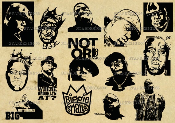 Digital Svg Png Jpg Notorious Big Biggie Smalls East Coast Etsy