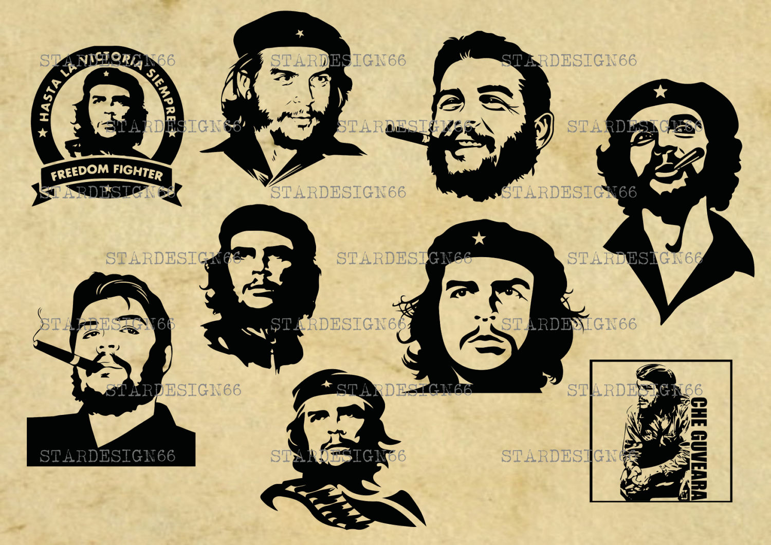 Buy Digital SVG PNG JPG Ernesto Che Guevara El Chè Silhouette ...