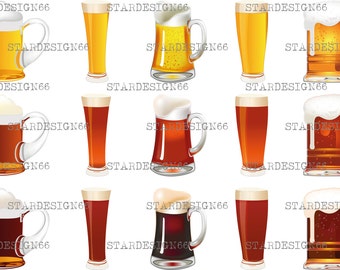 Digital EPS PNG JPG Beer, beverage, drink, oktoberfest, pint, clipart, vector, template, instant download