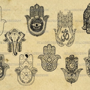 Digital SVG PNG JPG Hamsa Hamsa Hand Boho Hand Hand of - Etsy