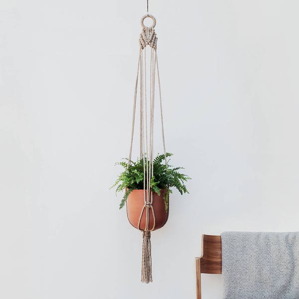 Macrame Plant Hanger //The 'AR' // Jute // 115cm // Hanging Planter // Plant hanger // Macrame Plant Holder // Knotted Plant Hanger // Gift