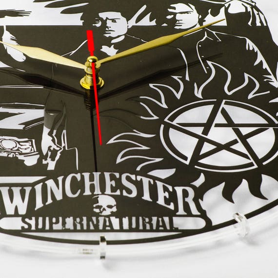 Acrylic Large Clock Wall Art Supernatural Room Decor Etsy