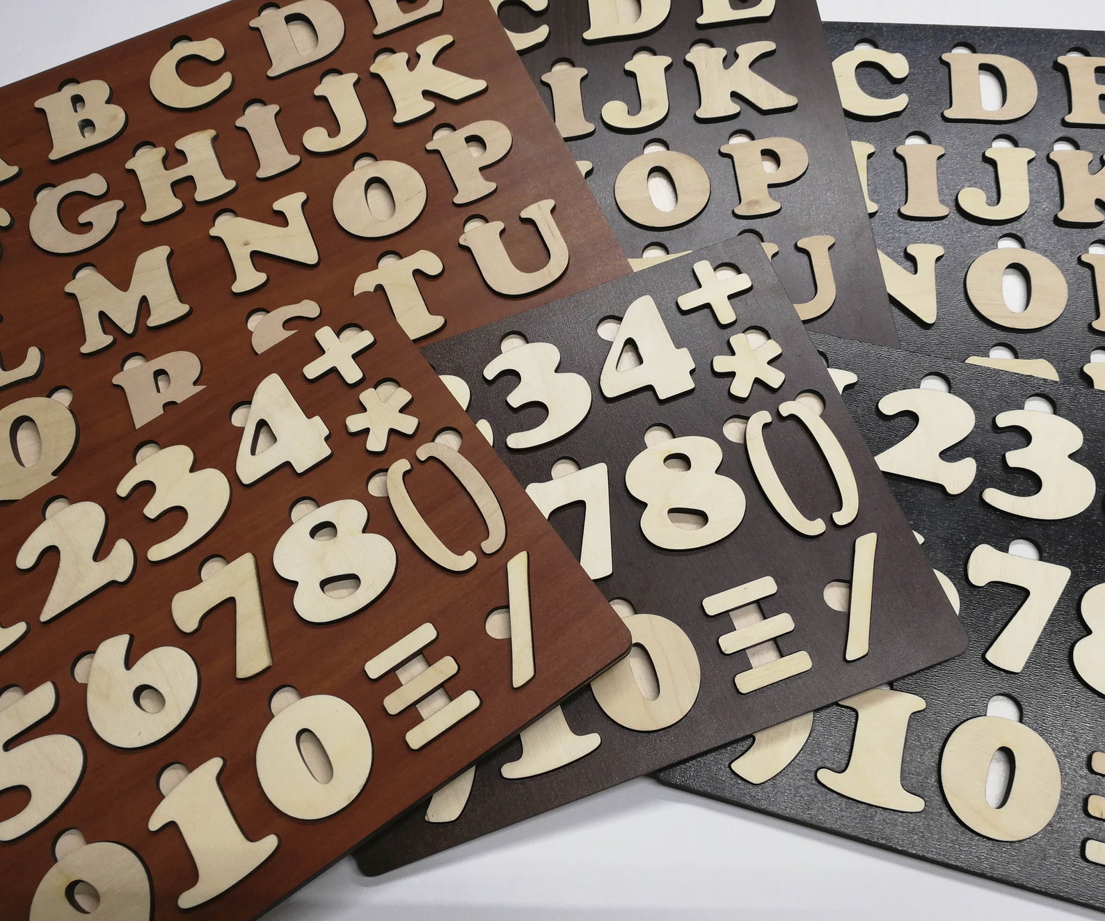 Wooden Alphabet Jigsaw Puzzle Baby Gift Enjoy Toys Wood Sign