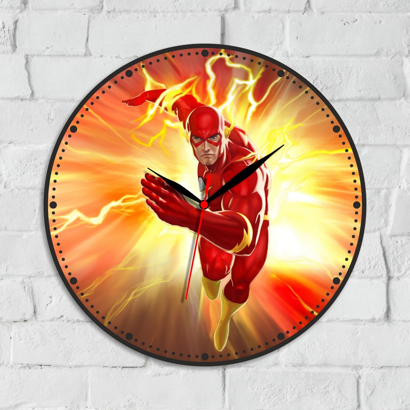 Flash Home decor Flash clock Flash wood clock Wooden art Gift Etsy