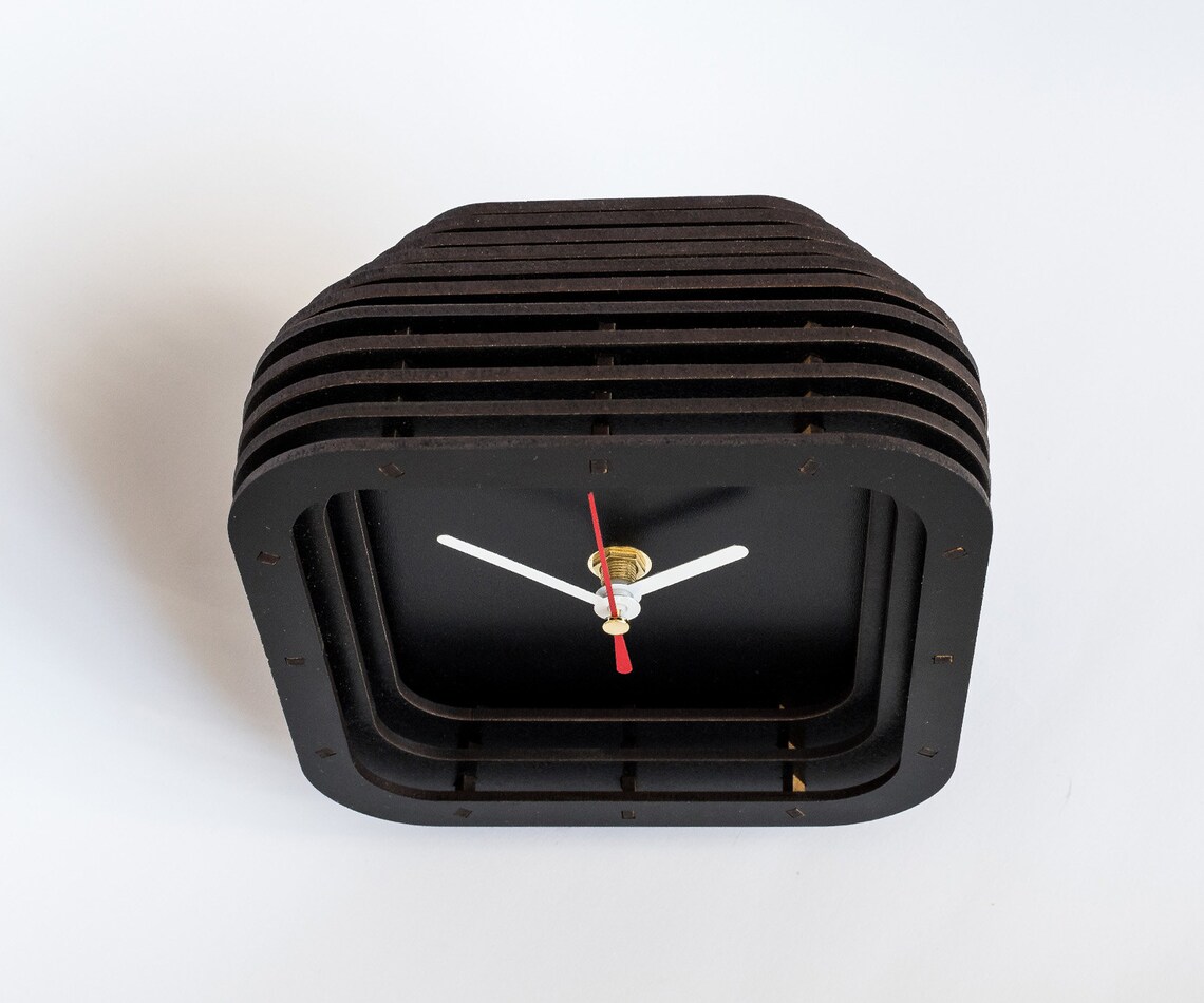 Wood Black Clock HDF Clocks Laser Cut Black Hole Clock Classic Etsy