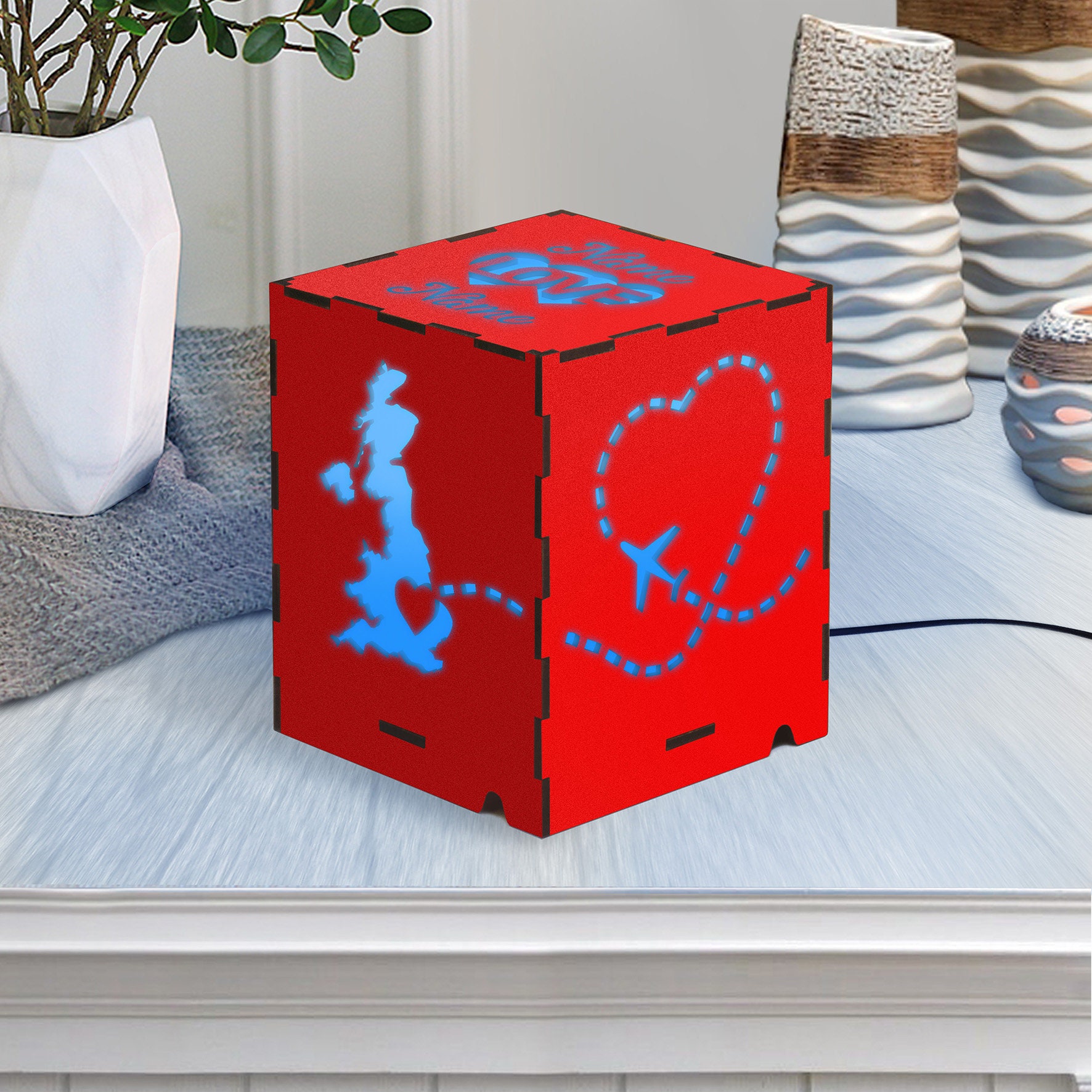 Heart accent 2024 lamp long distance