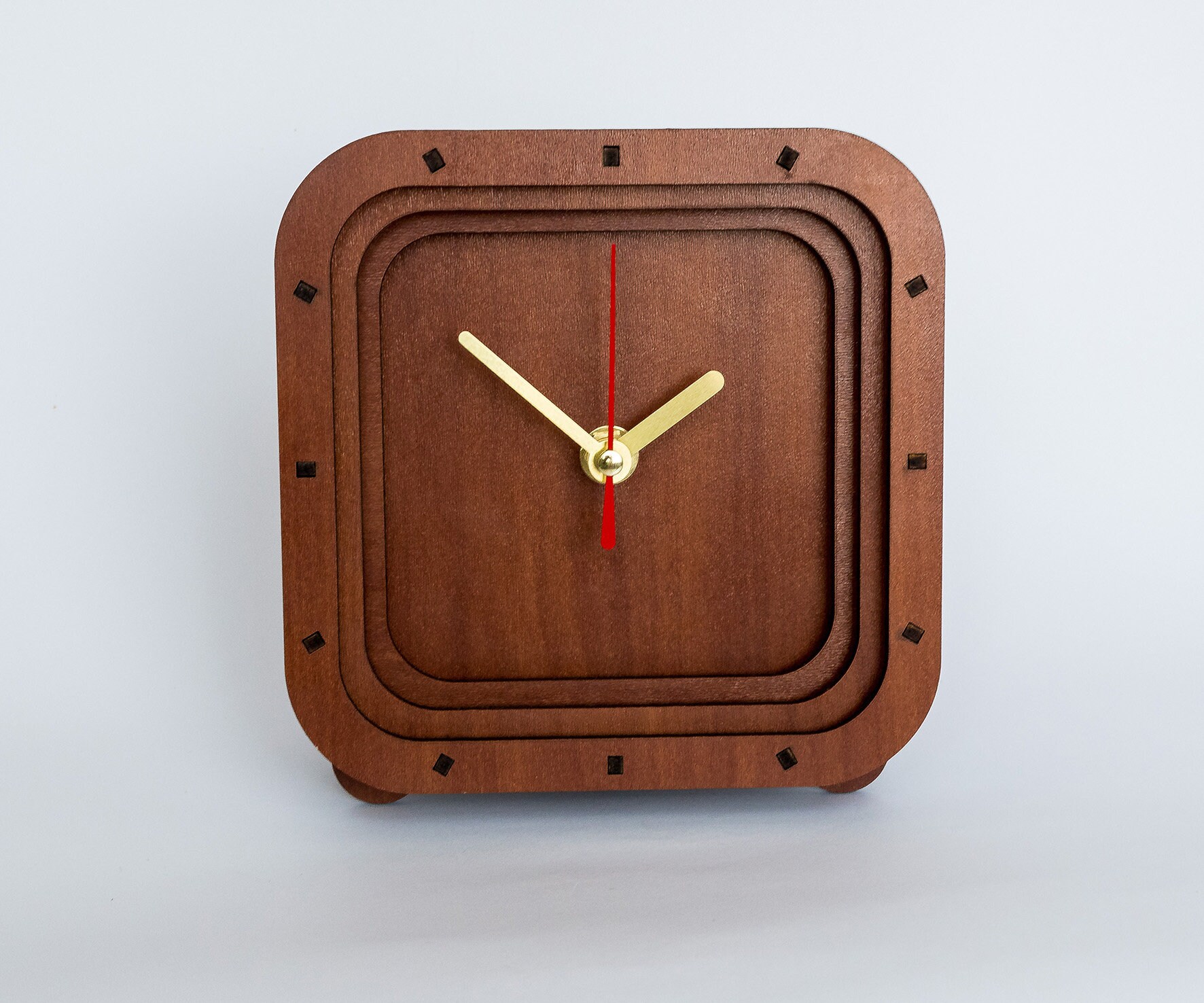 Clock Apple Square Clocks Clock Gift for Mom Gift Clock Unique Gift