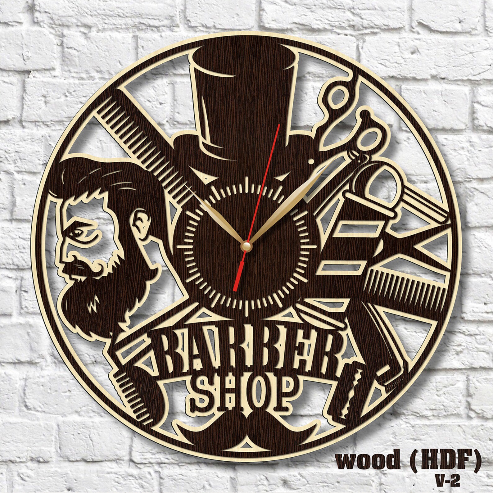 Shop Clocks Man Shop Decor HDF Clock Cool Clock Art Gift for Etsy